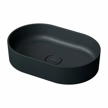 Lavoar OMNIRES Ovo M+ cu montare pe blat, 55x36 cm, compozit, negru imagine