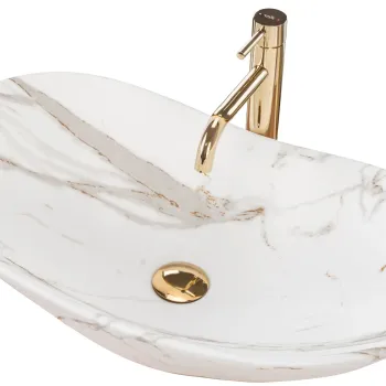 Lavoar oval Rea Royal,  imitatie piatra 60,5 x 36 cm imagine