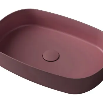 Lavoar pe blat, 55x36 cm, fara preaplin, maroon red SAPHO Infinity imagine