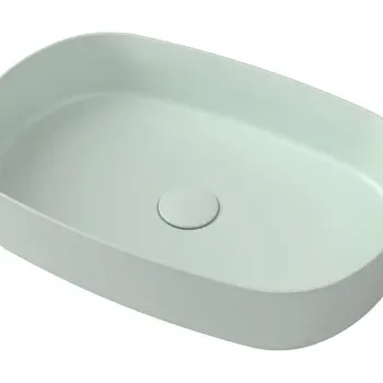 Lavoar pe blat, 55x36 cm, fara preaplin, verde menta SAPHO Infinity imagine