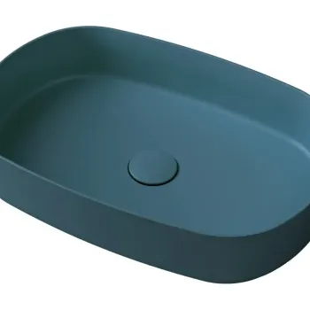 Lavoar pe blat, 55x36 cm, fara preaplin, verde petrol SAPHO Infinity imagine