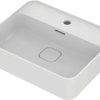 Lavoar pe blat alb 50 cm, dreptunghiular, cu orificiu baterie, Ideal Standard Strada II imagine