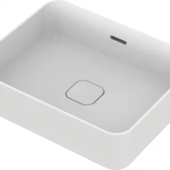 Lavoar pe blat alb 50 cm, dreptunghiular, cu preaplin, Ideal Standard Strada II imagine