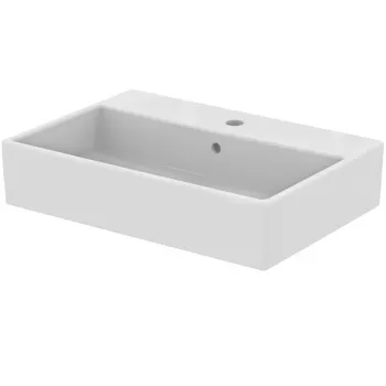 Lavoar pe blat alb 60 cm, dreptunghiular, orificiu baterie, Ideal Standard Strada imagine