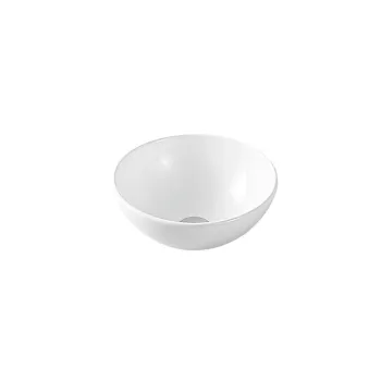 Lavoar pe blat alb lucios 33 cm, rotund, Fluminia Round imagine