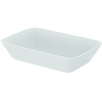 Lavoar pe blat alb lucios 60 cm, dreptunghiular, fara preaplin, Ideal Standard Connect Air imagine