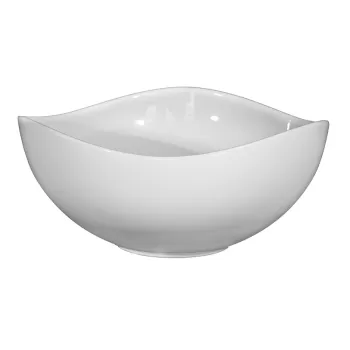 Lavoar pe blat alb lucios, asimetric, 38,5 cm, Fluminia Aloe imagine