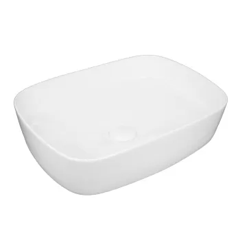 Lavoar pe blat alb lucios, dreptunghiular, 50 cm, Fluminia Pallas imagine
