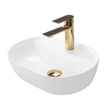 Lavoar pe blat alb lucios, oval 42cm, Rea Aura imagine