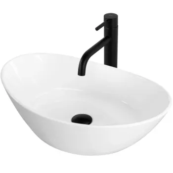 Lavoar pe blat alb lucios, oval 55 cm, Rea Kate imagine