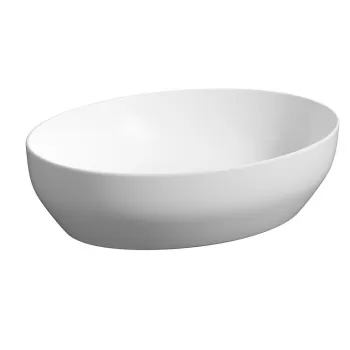 Lavoar pe blat alb mat 50 cm, oval, Cersanit Larga imagine