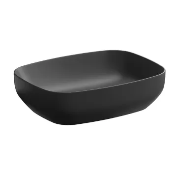 Lavoar pe blat antracit mat 50 cm, dreptunghiular, Cersanit Larga imagine