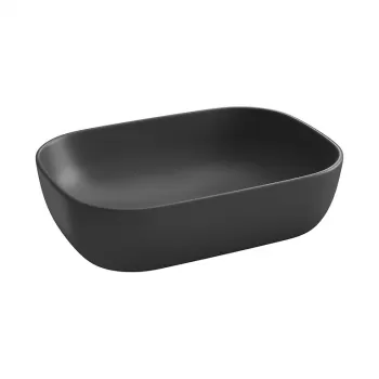 Lavoar pe blat antracit mat 50 cm, dreptunghiular, Cersanit Moduo imagine