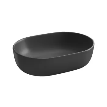 Lavoar pe blat antracit mat 50 cm, oval, Cersanit Moduo imagine