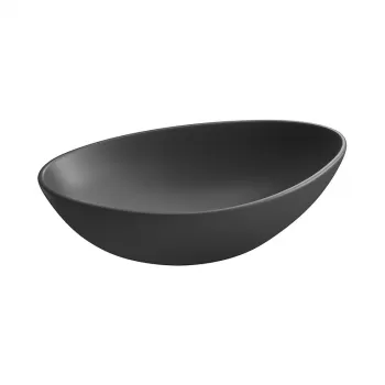 Lavoar pe blat antracit mat 55 cm, asimetric, Cersanit Moduo imagine