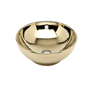 Lavoar pe blat auriu lucios 41 cm, rotund, Gala Bowl imagine
