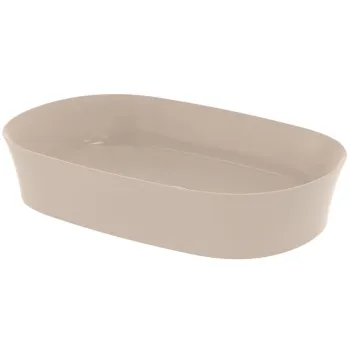 Lavoar pe blat bej lucios 60 cm, oval, fara preaplin, Ideal Standard Ipalyss imagine