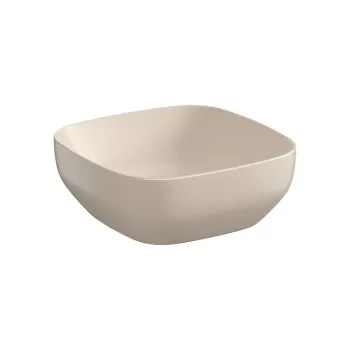 Lavoar pe blat bej mat 38 cm, patrat, Cersanit Larga imagine