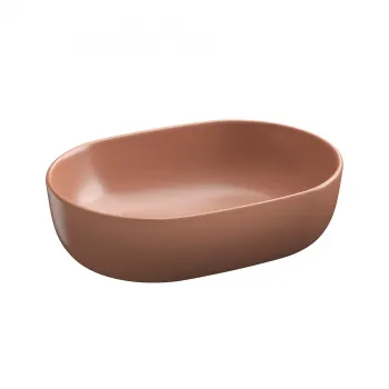 Lavoar pe blat caramiziu 50 cm, oval, Cersanit Moduo imagine