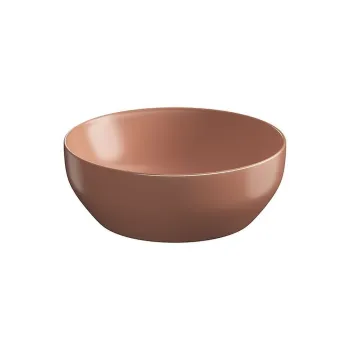 Lavoar pe blat caramiziu mat 40 cm, rotund, Cersanit Larga imagine