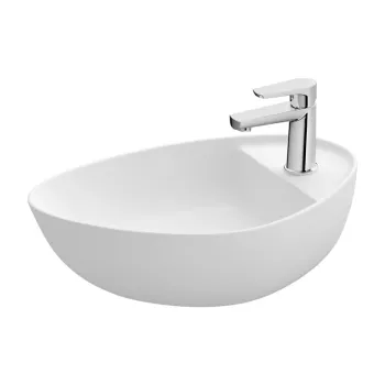 Lavoar pe blat, ceramica alba, 55x35.5x14 cm, Cersanit Moduo imagine