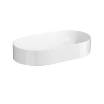 Lavoar pe blat Cersanit Inverto 60 cm, oval, alb imagine