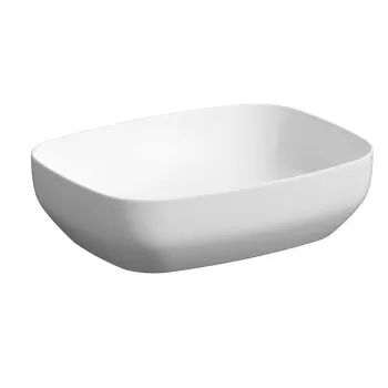 Lavoar pe blat Cersanit Larga 50 cm, dreptunghiular, alb mat imagine