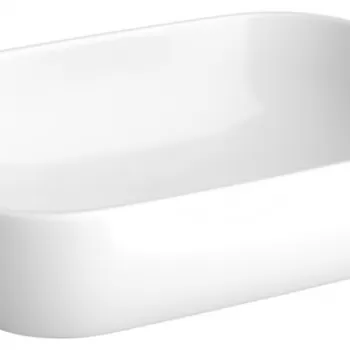 Lavoar pe blat Cersanit Moduo 50 cm, dreptunghiular, alb imagine