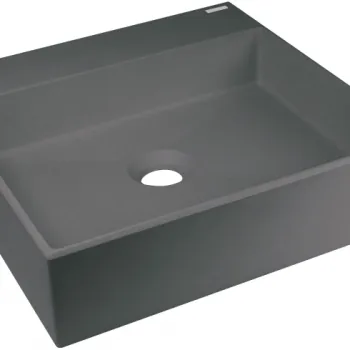 Lavoar pe blat compozit antracit Deante Correo, patrat, 40 cm imagine