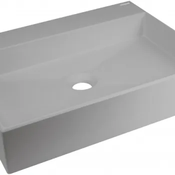 Lavoar pe blat compozit gri Deante Correo, dreptunghiular, 50 cm imagine
