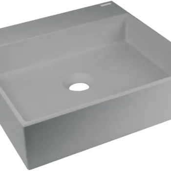 Lavoar pe blat compozit gri Deante Correo, patrat, 40 cm imagine