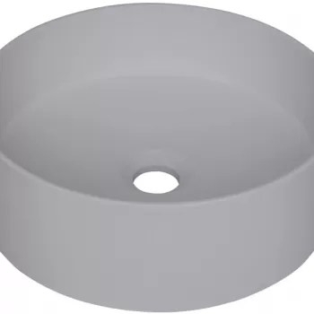 Lavoar pe blat compozit gri mat 36 cm, rotund, Deante Silia imagine