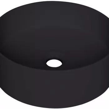 Lavoar pe blat compozit negru mat 36 cm, rotund, Deante Silia imagine
