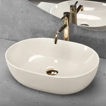 Lavoar pe blat crem lucios, oval,  Rea Lisa imagine