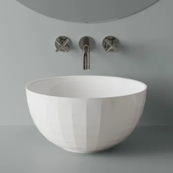 Lavoar pe blat, din compozit, rotund, 42x42x23.9 cm, Foglia Hera imagine