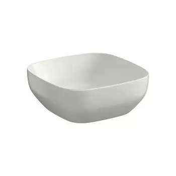 Lavoar pe blat gri deschis mat 38 cm, patrat, Cersanit Larga imagine