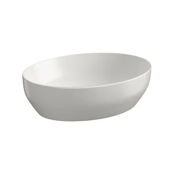 Lavoar pe blat gri mat 50 cm, oval, Cersanit Larga imagine