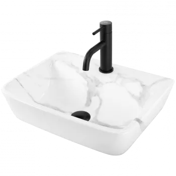 Lavoar pe blat, imitatie piatra, dreptunghiular 45 cm, Rea Altea imagine