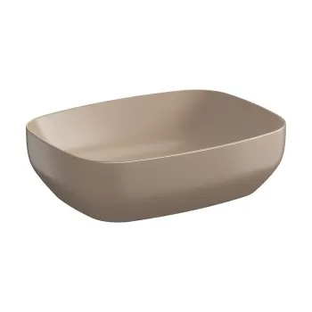 Lavoar pe blat maro mat 50 cm, dreptunghiular, Cersanit Larga imagine