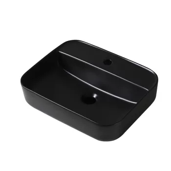 Lavoar pe blat negru, dreptunghiular, 65 cm, Fluminia Juno imagine