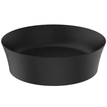 Lavoar pe blat negru mat 40 cm, rotund, fara preaplin, Ideal Standard Ipalyss imagine