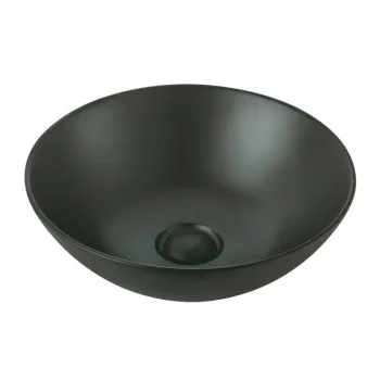 Lavoar pe blat negru mat 40 cm, rotund, Fluminia Sexy-Black imagine