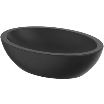 Lavoar pe blat negru mat 60 cm, oval, Ideal Standard Strada imagine