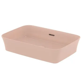 Lavoar pe blat roz lucios 55 cm, dreptunghiular, cu preaplin, Ideal Standard Ipalyss imagine