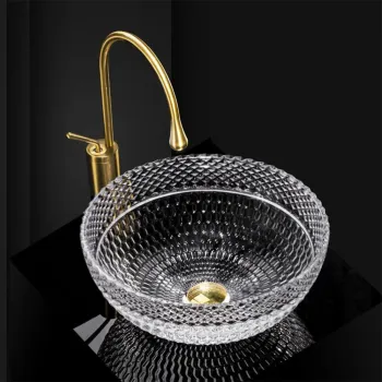 Lavoar pe blat transparent 40 cm, rotund, Rea Sue imagine