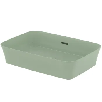 Lavoar pe blat verde lucios 55 cm, dreptunghiular, cu preaplin, Ideal Standard Ipalyss imagine