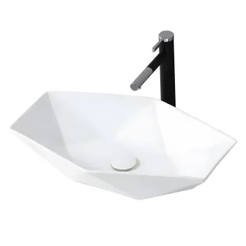 Lavoar pe Rea Vegas, alb lucios, 57 x 37 cm imagine