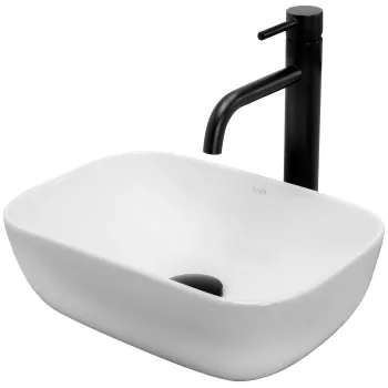 Lavoar Rea Belinda, ceramica alb lucios, 36 x 25 cm imagine