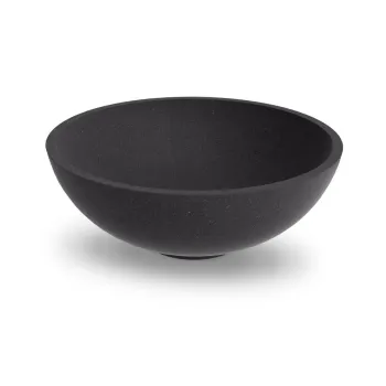 Lavoar rotund, 42 cm, montaj pe blat, din compozit, negru lucios, Marmite Kierros imagine