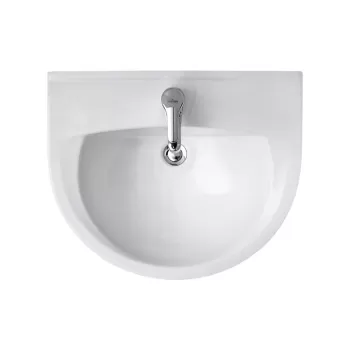 Lavoar suspendat alb 50 cm, asimetric, Cersanit President imagine